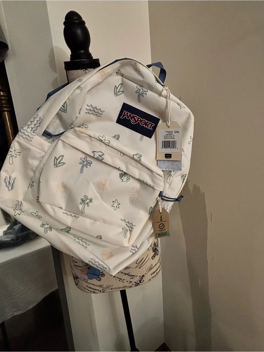 Jansport white backpack